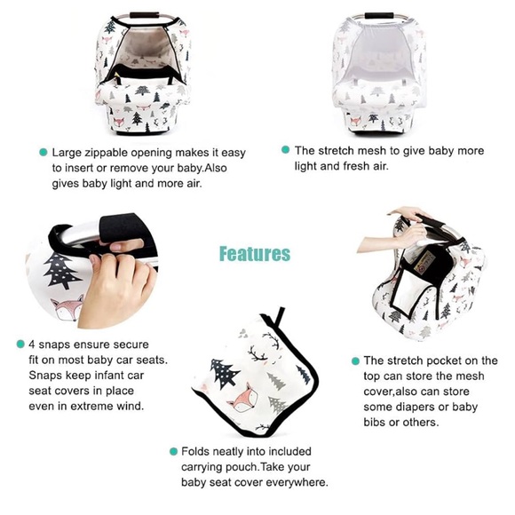 Wilderness Infant Car seat Cover - Picture 2 of 2